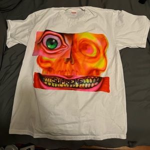Size large supreme skull face tee